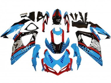 Billige Suzuki GSXR 600 / GSXR 750 Motorrad Verkleidung 2008-2010 - Blau Rot Schwarz Shape