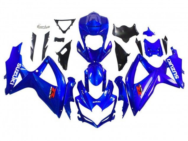 Billige Suzuki GSXR 600 / GSXR 750 Motorrad Verkleidung 2008-2010 - Blau Weiss Rot