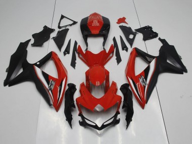 Billige Suzuki GSXR 600 / GSXR 750 Motorrad Verkleidung 2008-2010 - Rot Schwarz Weiss Silber