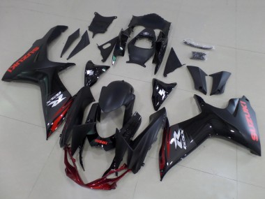 Billige Suzuki GSXR 600 / GSXR 750 Motorrad Verkleidung 2011-2024 - Matt Schwarz Glanzendes Schwarz Rot Weiss