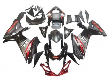 Billige Suzuki GSXR 600 / GSXR 750 Motorrad Verkleidung 2011-2024 - Schwarz Grau Rot