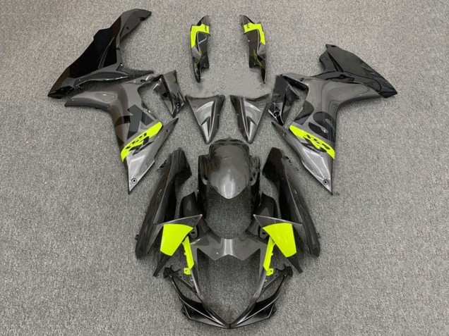 Billige Suzuki GSXR 600 / GSXR 750 Motorrad Verkleidung 2011-2024 - Grau Schwarz Neon Gelb