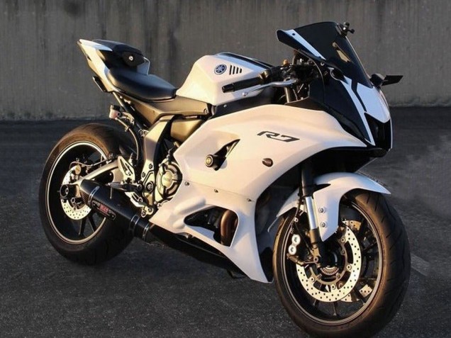 Billige Yamaha YZF R7 Motorrad Verkleidung 2021-2024 - Weiss Schwarz