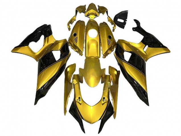 Billige Yamaha YZF R7 Motorrad Verkleidung 2021-2024 - Gold Schwarz
