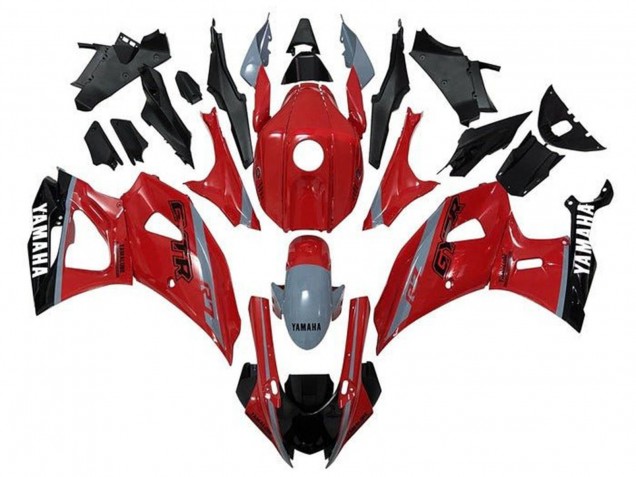 Billige Yamaha YZF R7 Motorrad Verkleidung 2021-2024 - Rot Grau Schwarz Weiss