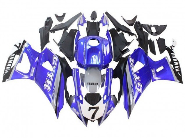 Billige Yamaha YZF R7 Motorrad Verkleidung 2021-2024 - Blau Grau Weiss GYTR