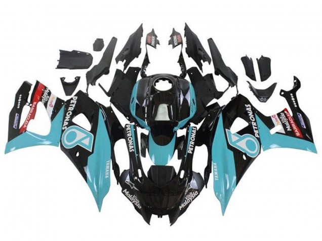 Billige Yamaha YZF R7 Motorrad Verkleidung 2021-2024 - Schwarz Blau Petronas