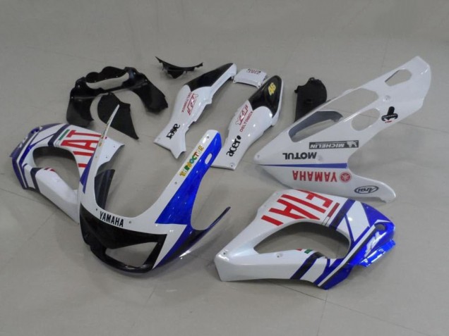 Billige Yamaha YZF 1000R Thunderace Motorrad Verkleidung 1997-2007 - Weiss Blau Rot Fiat