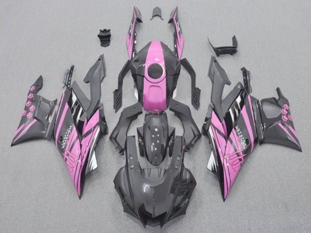 Billige Yamaha YZF R3/R25 Motorrad Verkleidung 2019-2021 - Rosa Schwarz Monster