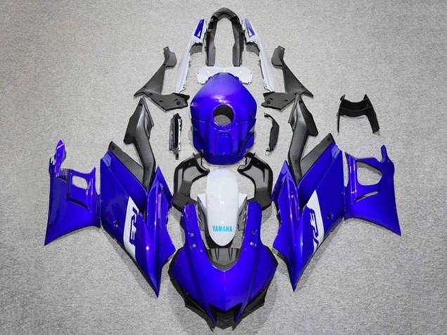 Billige Yamaha YZF R3/R25 Motorrad Verkleidung 2019-2021 - Blau Weiss Matt Schwarz