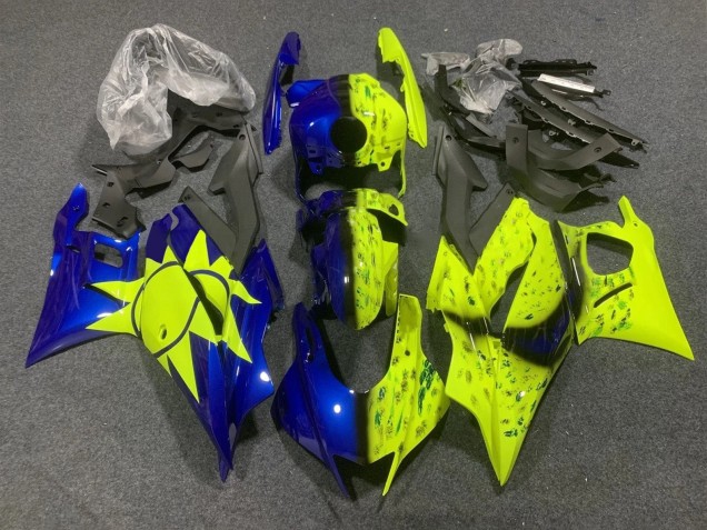 Billige Yamaha YZF R3/R25 Motorrad Verkleidung 2022-2024 - Gelb Blau