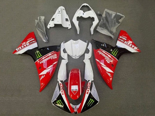Billige Yamaha YZF 1000 R1 Motorrad Verkleidung 2009-2011 - Weiss Rot Schwarz Grun Monster Milwaukee