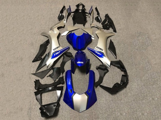 Billige Yamaha YZF 1000 R1 Motorrad Verkleidung 2020-2025 - Silber Blau Glanzendes Schwarz