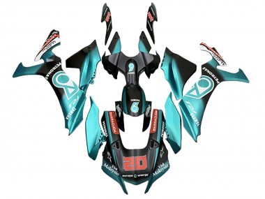 Billige Yamaha YZF 1000 R1 Motorrad Verkleidung 2020-2025 - Turkis Blau Matt Schwarz Petronas
