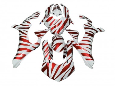 Billige Yamaha YZF 1000 R1 Motorrad Verkleidung 2020-2025 - Weiss Rot Zebra