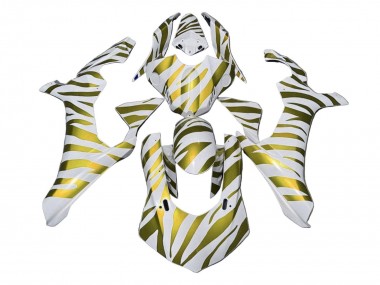 Billige Yamaha YZF 1000 R1 Motorrad Verkleidung 2020-2025 - Weiss Gold Zebra