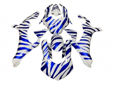 Billige Yamaha YZF 1000 R1 Motorrad Verkleidung 2020-2025 - Weiss Blau Zebra