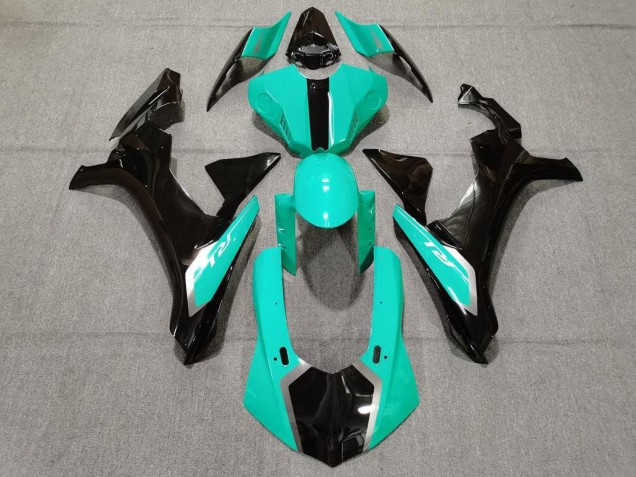 Billige Yamaha YZF 1000 R1 Motorrad Verkleidung 2020-2025 - Blau Grun Blau Glanzendes Schwarz