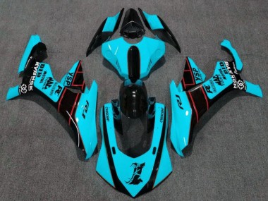 Billige Yamaha YZF 1000 R1 Motorrad Verkleidung 2020-2025 - Turkis Blau Rot Glanzendes Schwarz