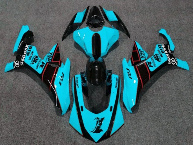 Billige Yamaha YZF 1000 R1 Motorrad Verkleidung 2020-2025 - Turkis Blau Rot Glanzendes Schwarz