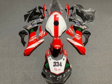 Billige Yamaha YZF 1000 R1 Motorrad Verkleidung 2020-2025 - Weiss Rot Schwarz Grun Monster Milwaukee