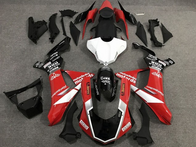 Billige Yamaha YZF 1000 R1 Motorrad Verkleidung 2020-2025 - Rot Weiss Glanzendes Schwarz Sam