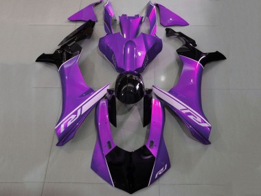 Billige Yamaha YZF 1000 R1 Motorrad Verkleidung 2020-2025 - Lila Silber Glanzendes Schwarz