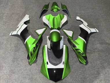 Billige Yamaha YZF 1000 R1 Motorrad Verkleidung 2020-2025 - Weiss Grun Kunst Carbonfaser