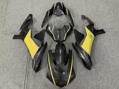 Billige Yamaha YZF 1000 R1 Motorrad Verkleidung 2020-2025 - Kunst Carbonfaser Gelb