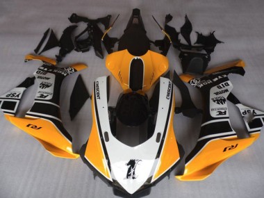 Billige Yamaha YZF 1000 R1 Motorrad Verkleidung 2020-2025 - Orange Weiss Schwarz