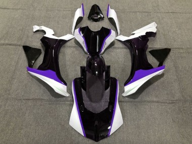 Billige Yamaha YZF 1000 R1 Motorrad Verkleidung 2020-2025 - Weiss Lila Glanzendes Schwarz