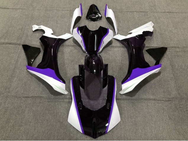 Billige Yamaha YZF 1000 R1 Motorrad Verkleidung 2020-2025 - Weiss Lila Glanzendes Schwarz