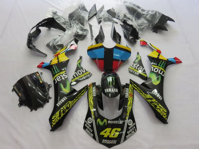 Billige Yamaha YZF 1000 R1 Motorrad Verkleidung 2020-2025 - Gelb Blau Rot Schwarz Grun MoviStar Monster Semakin Didepan