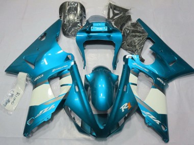 Billige Yamaha YZF 1000 R1 Motorrad Verkleidung 2000-2001 - Blau Weiss Silber