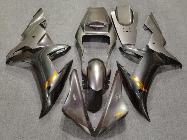 Billige Yamaha YZF 1000 R1 Motorrad Verkleidung 2002-2003 - Grau mit Gold Aufkleber