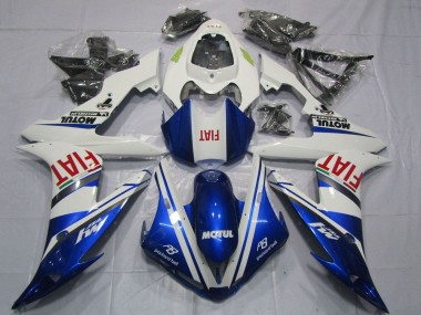 Billige Yamaha YZF 1000 R1 Motorrad Verkleidung 2004-2006 - Weiss Blau Rot Fiat Motul