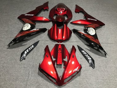Billige Yamaha YZF 1000 R1 Motorrad Verkleidung 2004-2006 - Rot Matt Schwarz