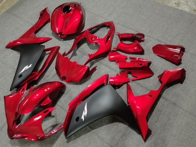 Billige Yamaha YZF 1000 R1 Motorrad Verkleidung 2004-2006 - Rot Matt Schwarz