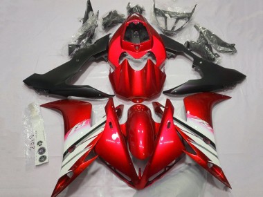 Billige Yamaha YZF 1000 R1 Motorrad Verkleidung 2004-2006 - Rot Weiss Matt Schwarz