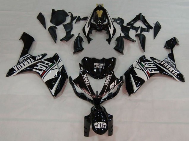 Billige Yamaha YZF 1000 R1 Motorrad Verkleidung 2007-2008 - Weiss Schwarz Fiat