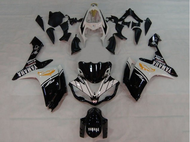Billige Yamaha YZF 1000 R1 Motorrad Verkleidung 2007-2008 - Weiss Schwarz Orange Dolphin