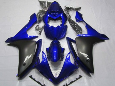 Billige Yamaha YZF 1000 R1 Motorrad Verkleidung 2007-2008 - Blau Matt Schwarz