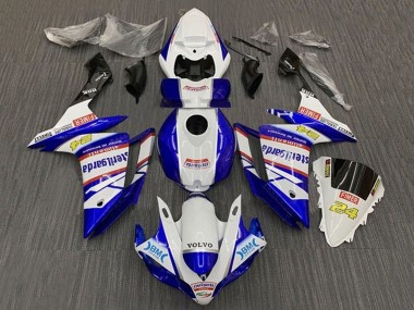 Billige Yamaha YZF 1000 R1 Motorrad Verkleidung 2007-2008 - Weiss Blau Rot Volvo Fimer Sterilgarda