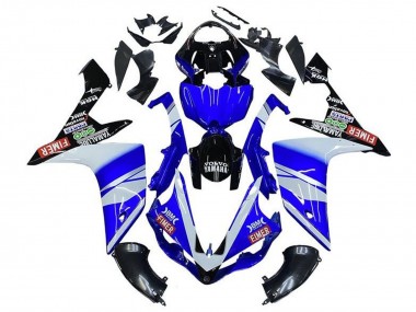 Billige Yamaha YZF 1000 R1 Motorrad Verkleidung 2007-2008 - Blau Weiss Schwarz Volvo Fimer Yamalube