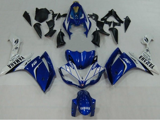 Billige Yamaha YZF 1000 R1 Motorrad Verkleidung 2007-2008 - Blau Weiss Schwarz M1