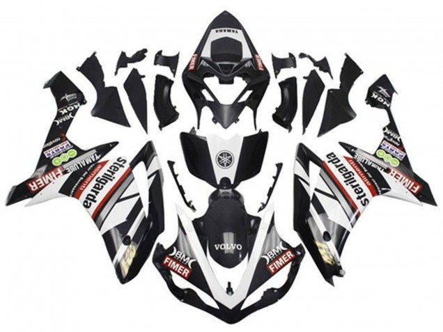 Billige Yamaha YZF 1000 R1 Motorrad Verkleidung 2007-2008 - Weiss Rot Schwarz Volvo Fimer Yamalube Sterilgarda