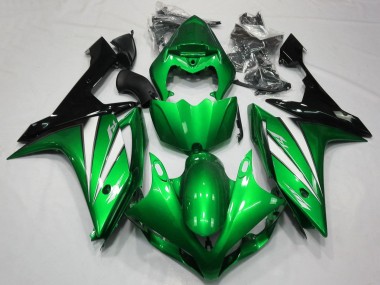 Billige Yamaha YZF 1000 R1 Motorrad Verkleidung 2007-2008 - Grun Weiss Schwarz