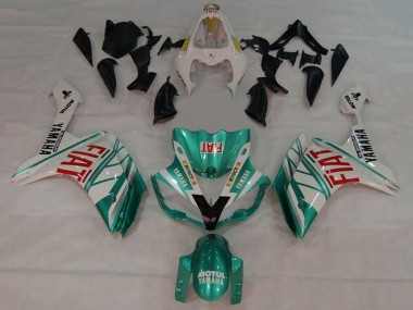 Billige Yamaha YZF 1000 R1 Motorrad Verkleidung 2007-2008 - Weiss Grun Rot Fiat