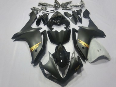 Billige Yamaha YZF 1000 R1 Motorrad Verkleidung 2007-2008 - Glanzendes Schwarz Matt Schwarz Gold Aufkleber