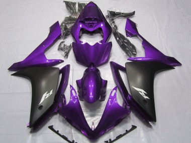 Billige Yamaha YZF 1000 R1 Motorrad Verkleidung 2007-2008 - Lila Matt Schwarz